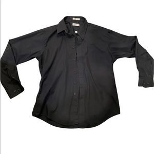 Pierre Cardin black button up shirt